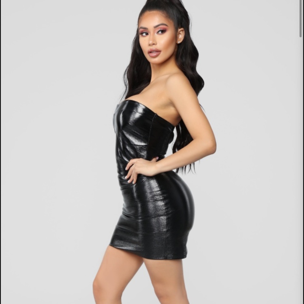 HOST PICK! Black PU Leather Dress Plus Size avail - Picture 8 of 9